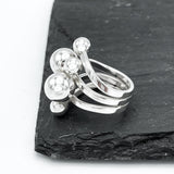 Bubbles Ring: Sterling Silver Statement Ring