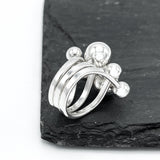 Bubbles Ring: Sterling Silver Statement Ring