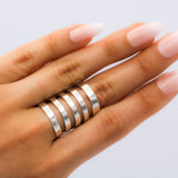 Sterling Silver Cutout Shield Ring: Hammered Geometric Statement Ring