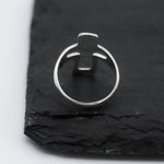 Sterling Silver Cutout Cross Ring: Lightweight, Religious Faith Jewelry