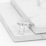 Sterling Silver Cutout Cross Ring: Lightweight, Religious Faith Jewelry