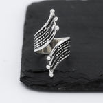 Sterling Silver Boho Studded Wrap Ring