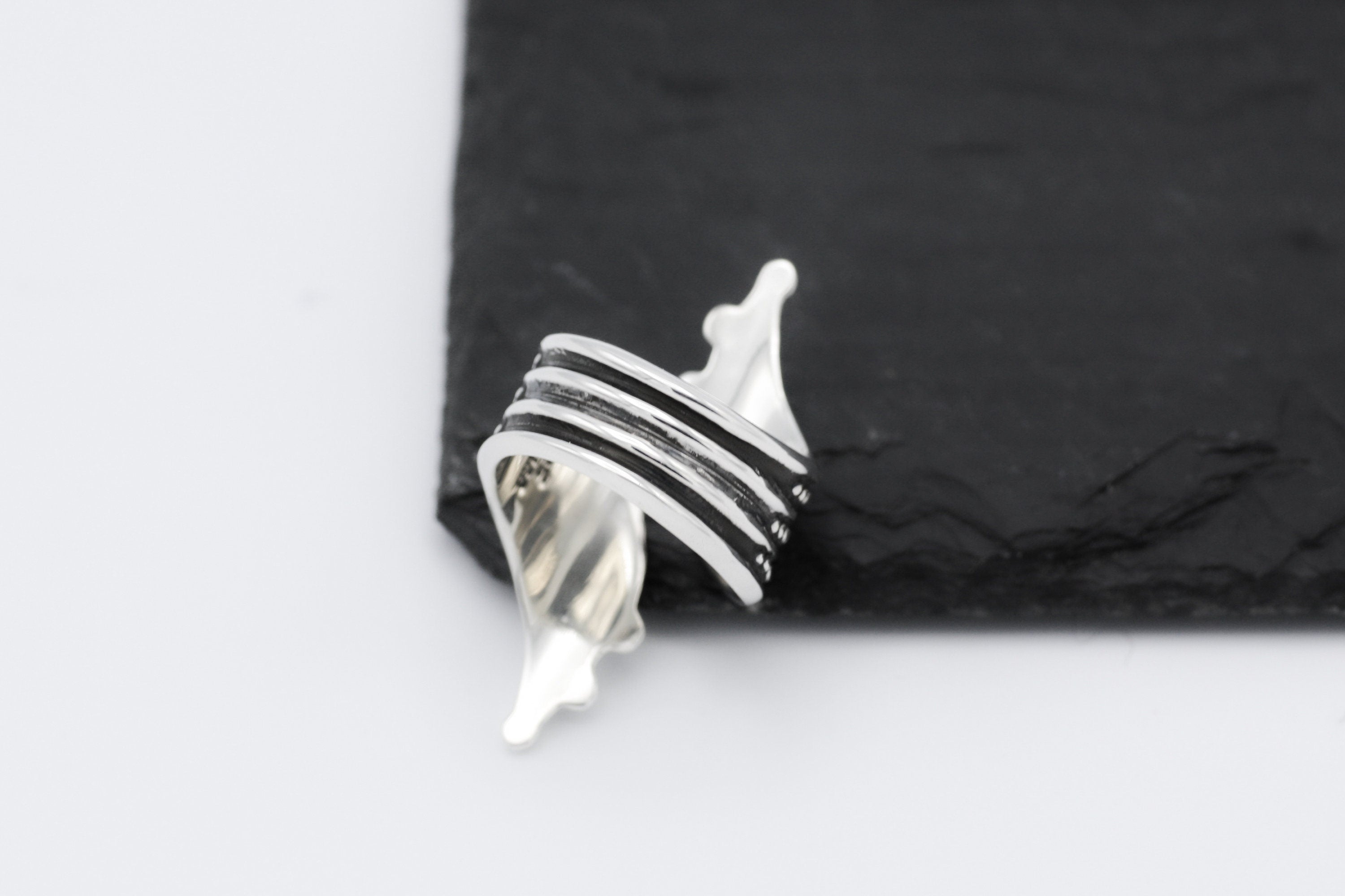 Sterling Silver Boho Studded Wrap Ring