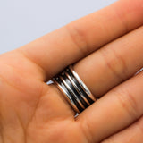 Sterling Silver Boho Studded Wrap Ring