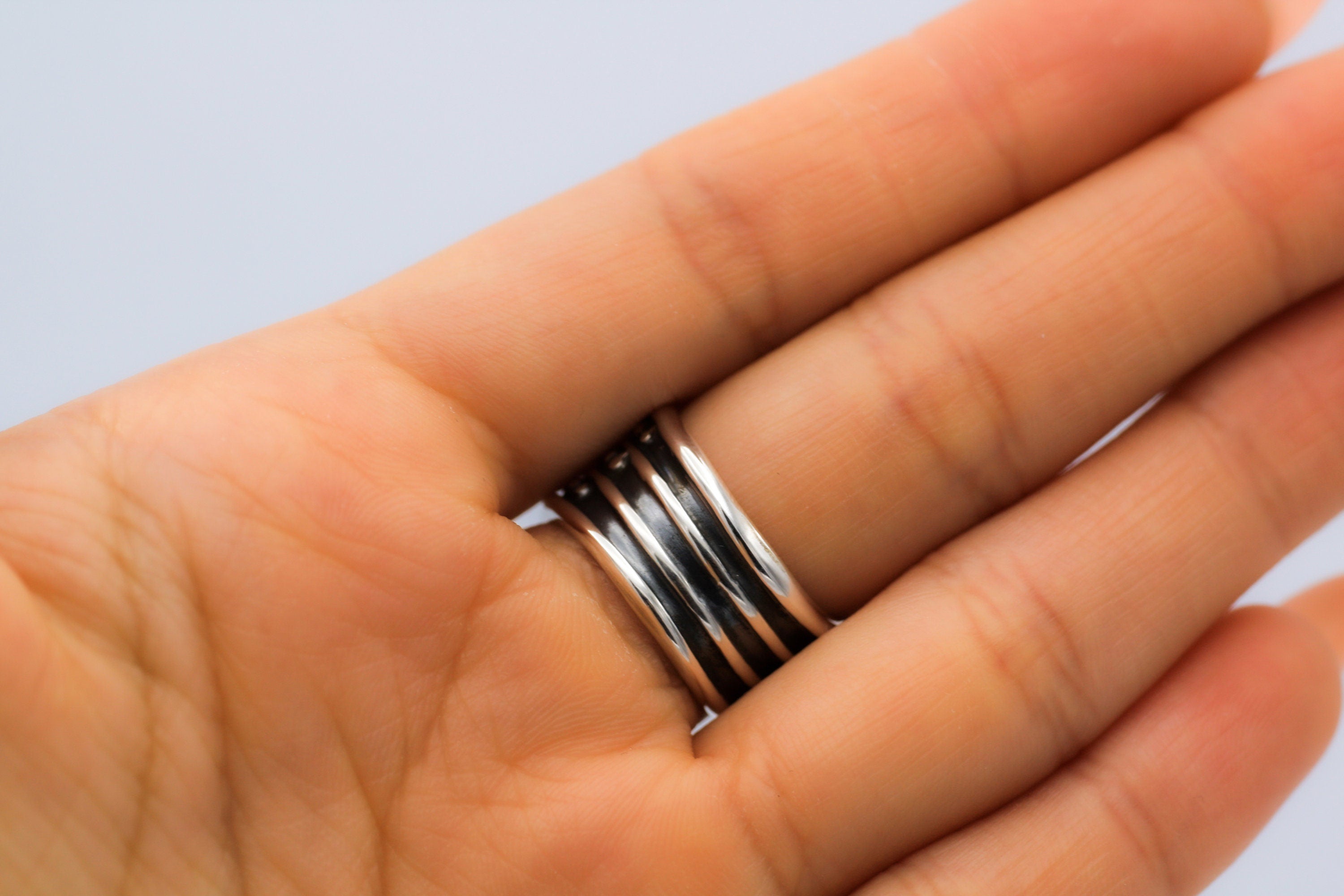 Sterling Silver Boho Studded Wrap Ring