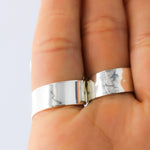 Sterling Silver Long Wrap Shield Ring: Adjustable Chunky Statement Ring