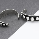 Sterling Silver Studded Cuff Bracelet: Chunky Western Stacking Design