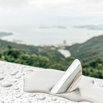 Sterling Silver Armor Shield Ring: Long Statement Ring