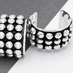 Sterling Silver Studded Cuff Bracelet: Chunky Western Stacking Design