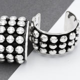 Sterling Silver Studded Cuff Bracelet: Chunky Western Stacking Design