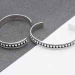 Sterling Silver Studded Cuff Bracelet: Chunky Western Stacking Design