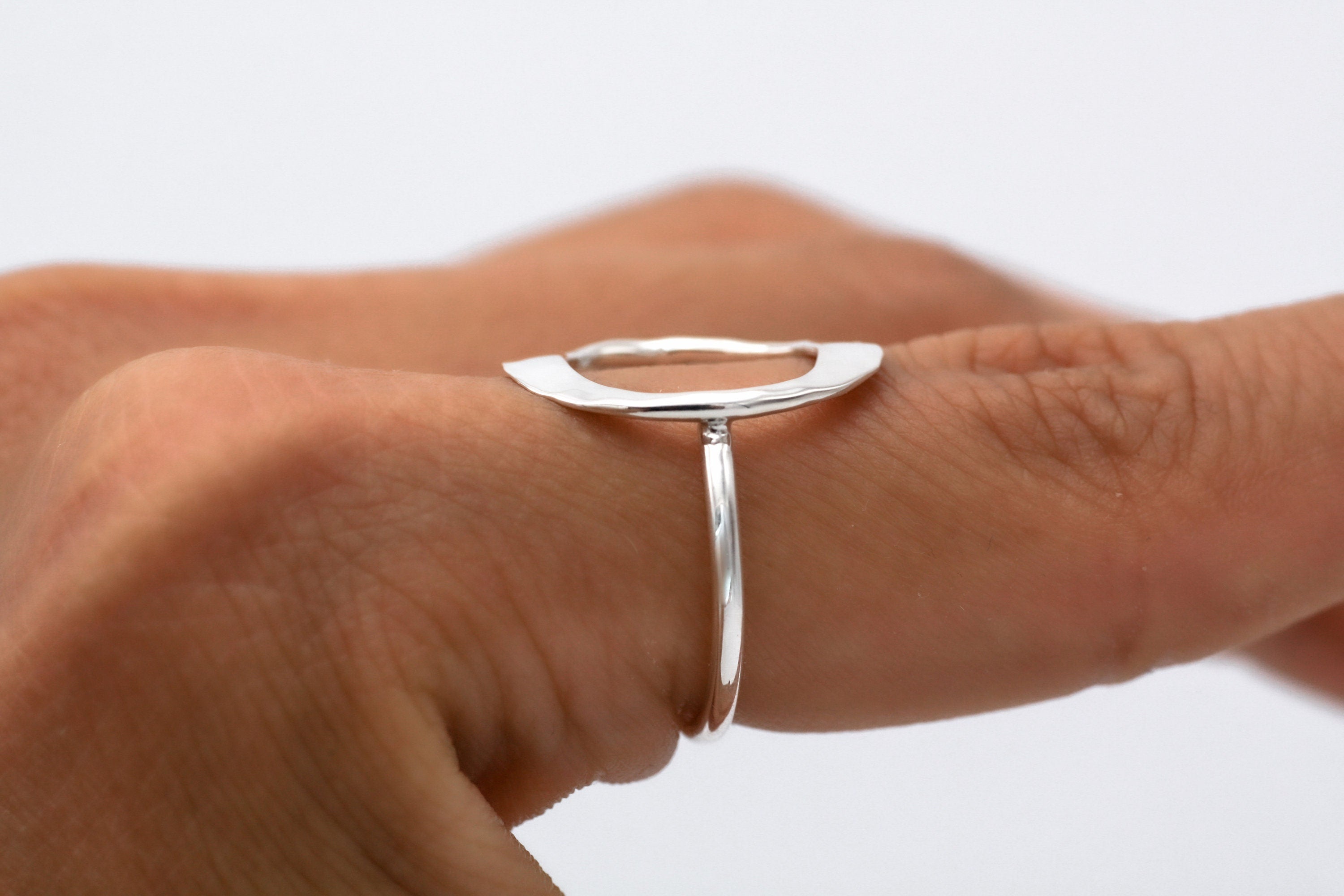 Sterling Silver O Ring: Minimalist Karma Ring