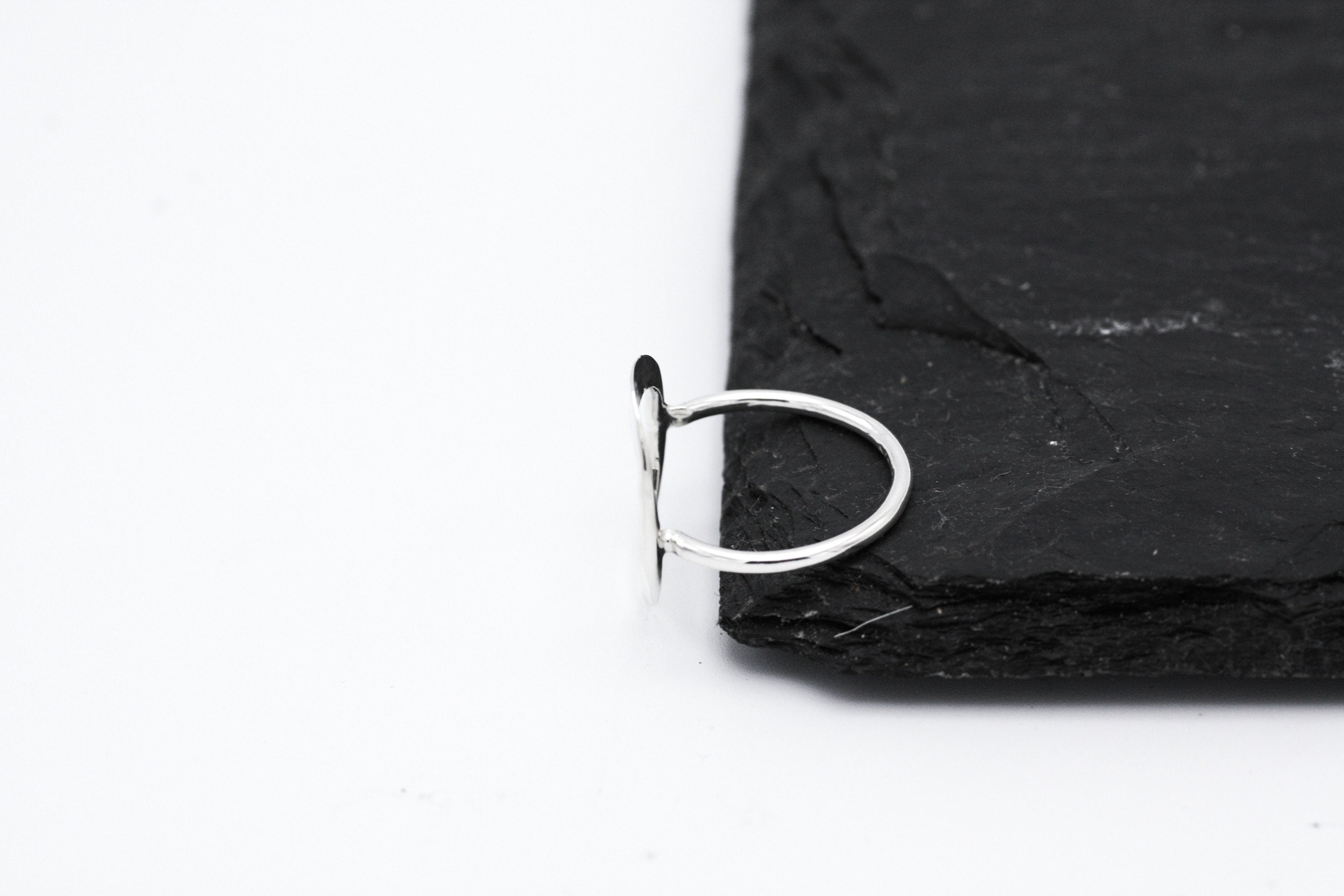 Sterling Silver O Ring: Minimalist Karma Ring