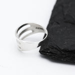 Sterling Silver Triple Band Ring: Minimalist Open Ring