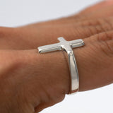 Sterling Silver Cross Signet Ring: Minimalist Faith Jewelry, Unisex