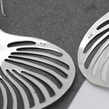 Large Sterling Silver Shell Drop Earrings: Beach Jewelry