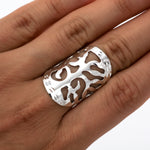 Sterling Silver Tree of Life Wide Ring