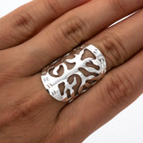 Sterling Silver Tree of Life Wide Ring