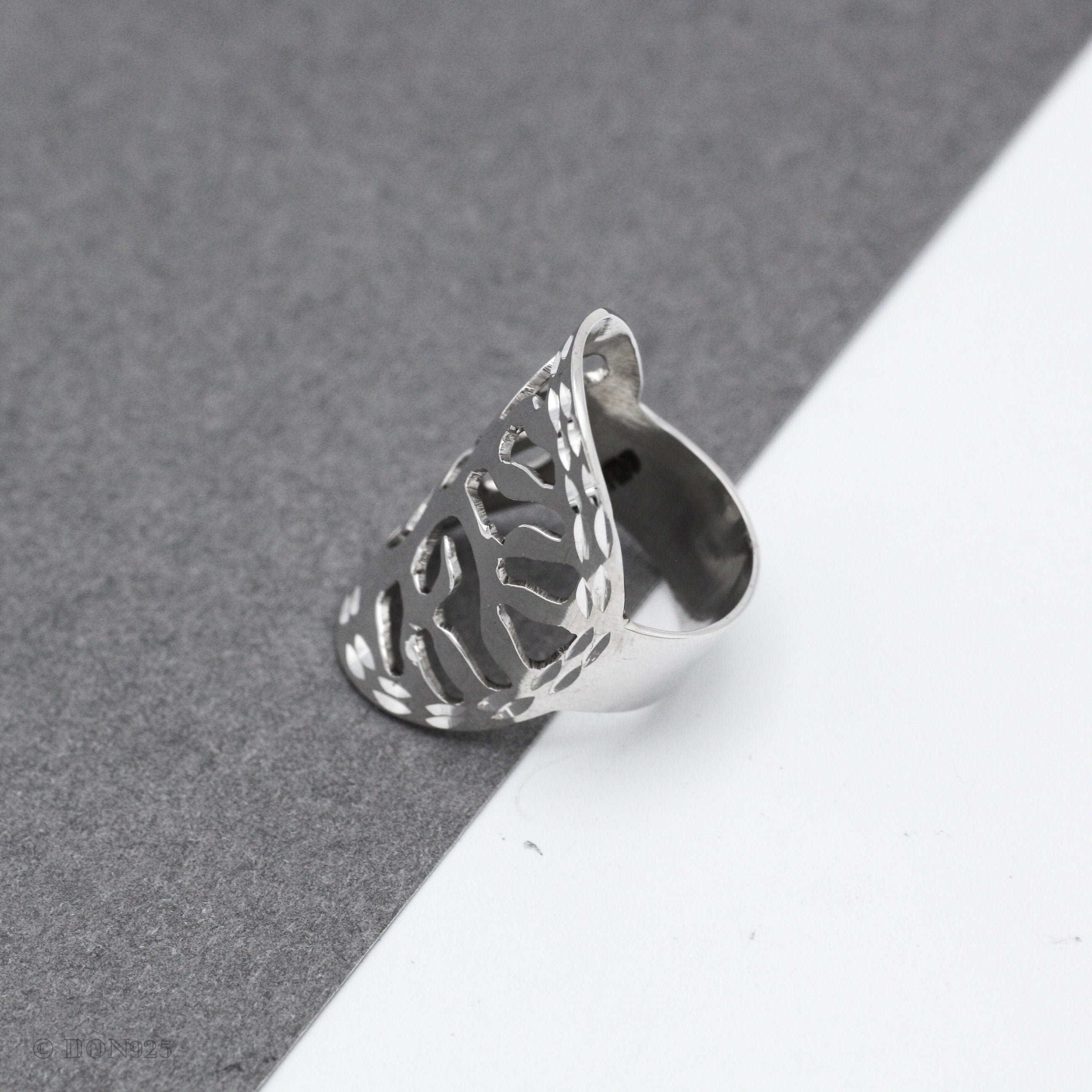 Sterling Silver Tree of Life Wide Ring