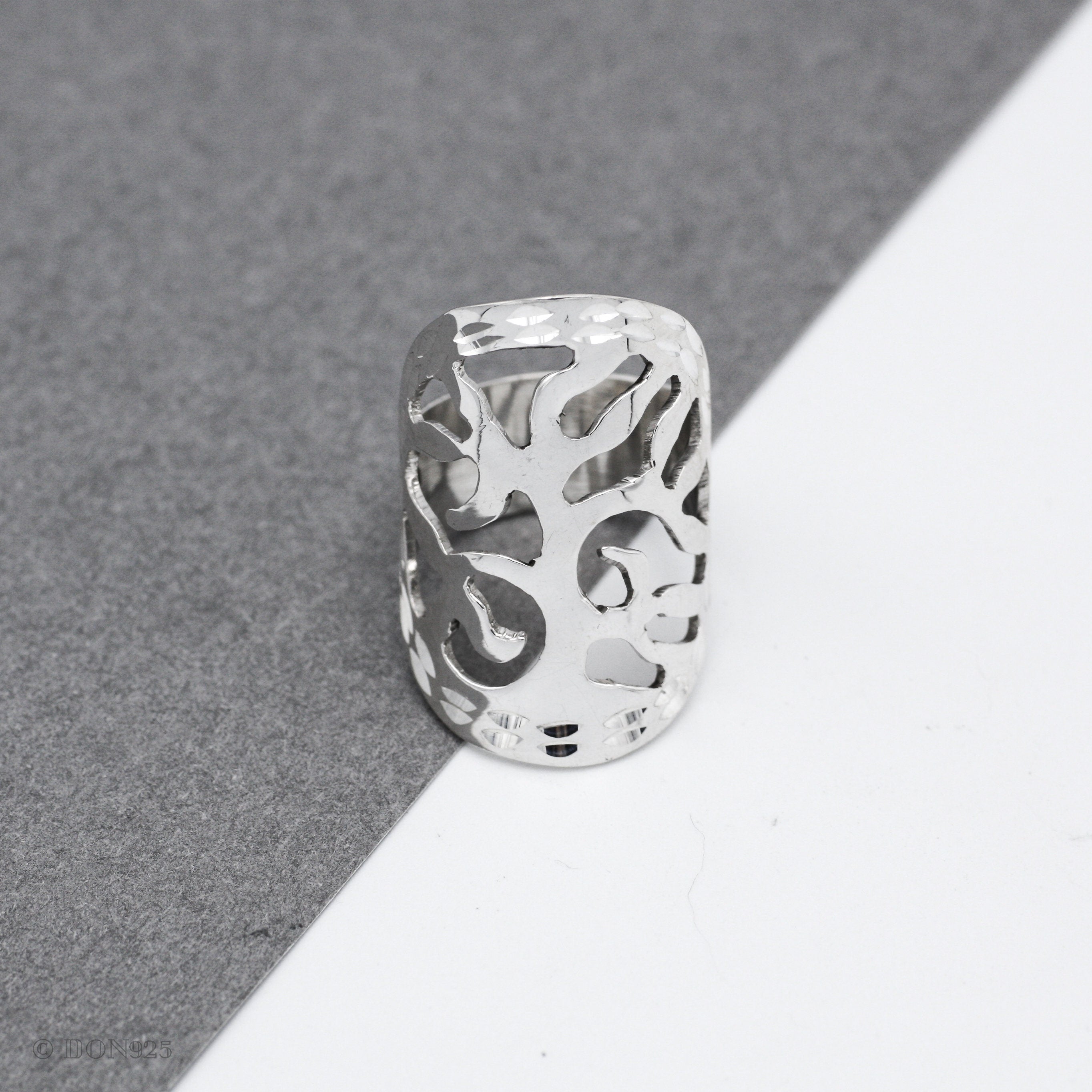 Sterling Silver Tree of Life Wide Ring