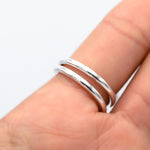 Sterling Silver Spheres Ring: Modern Geometric 925 Silver Balls