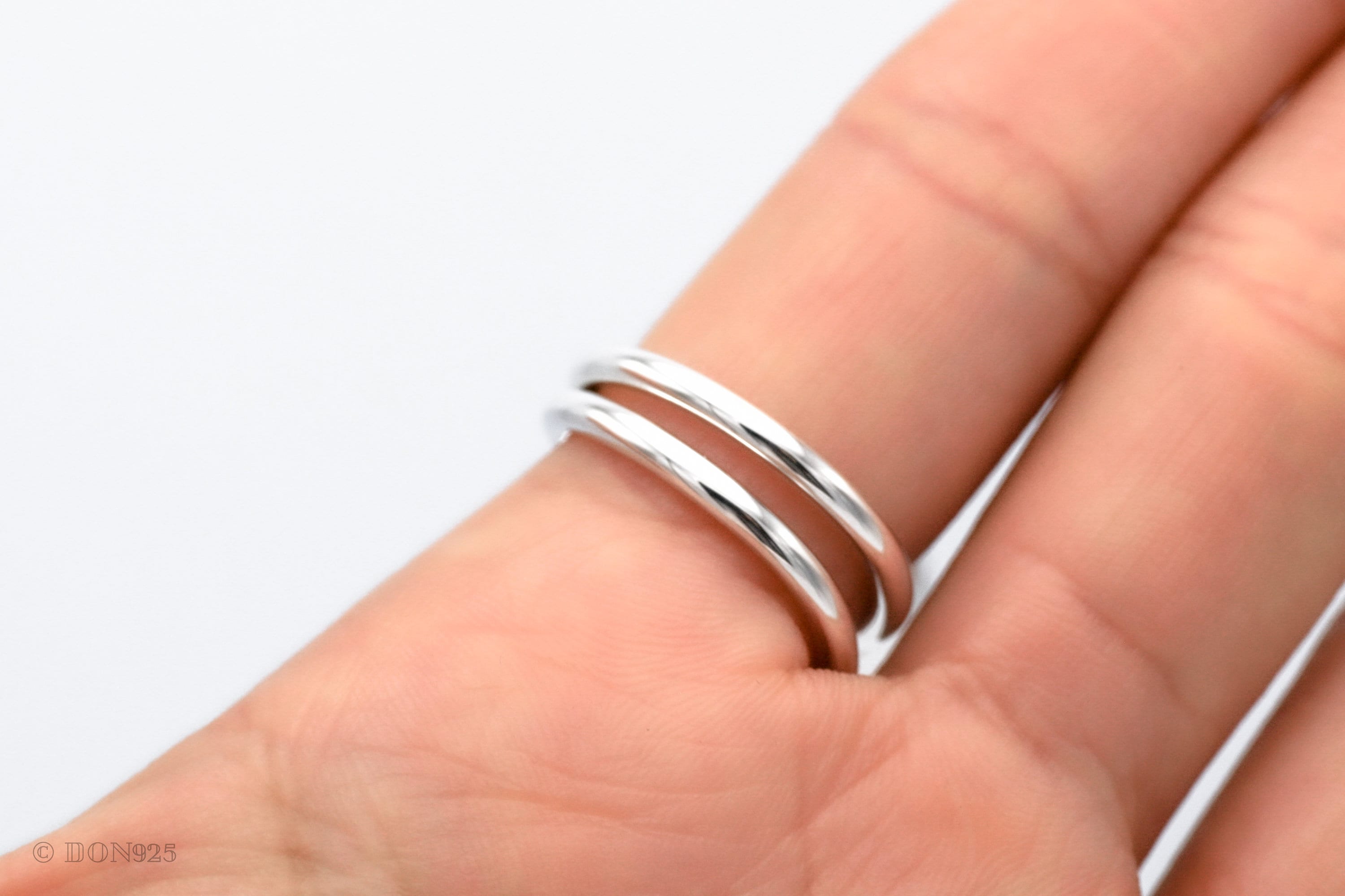 Sterling Silver Spheres Ring: Modern Geometric 925 Silver Balls