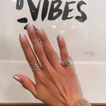 Sterling Silver Corset Ring: Lightweight Modern Wrap Design