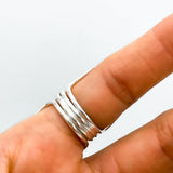 Sterling Silver Butterfly Ring: Wrap Abstract Heart Design, Boho Statement Jewelry