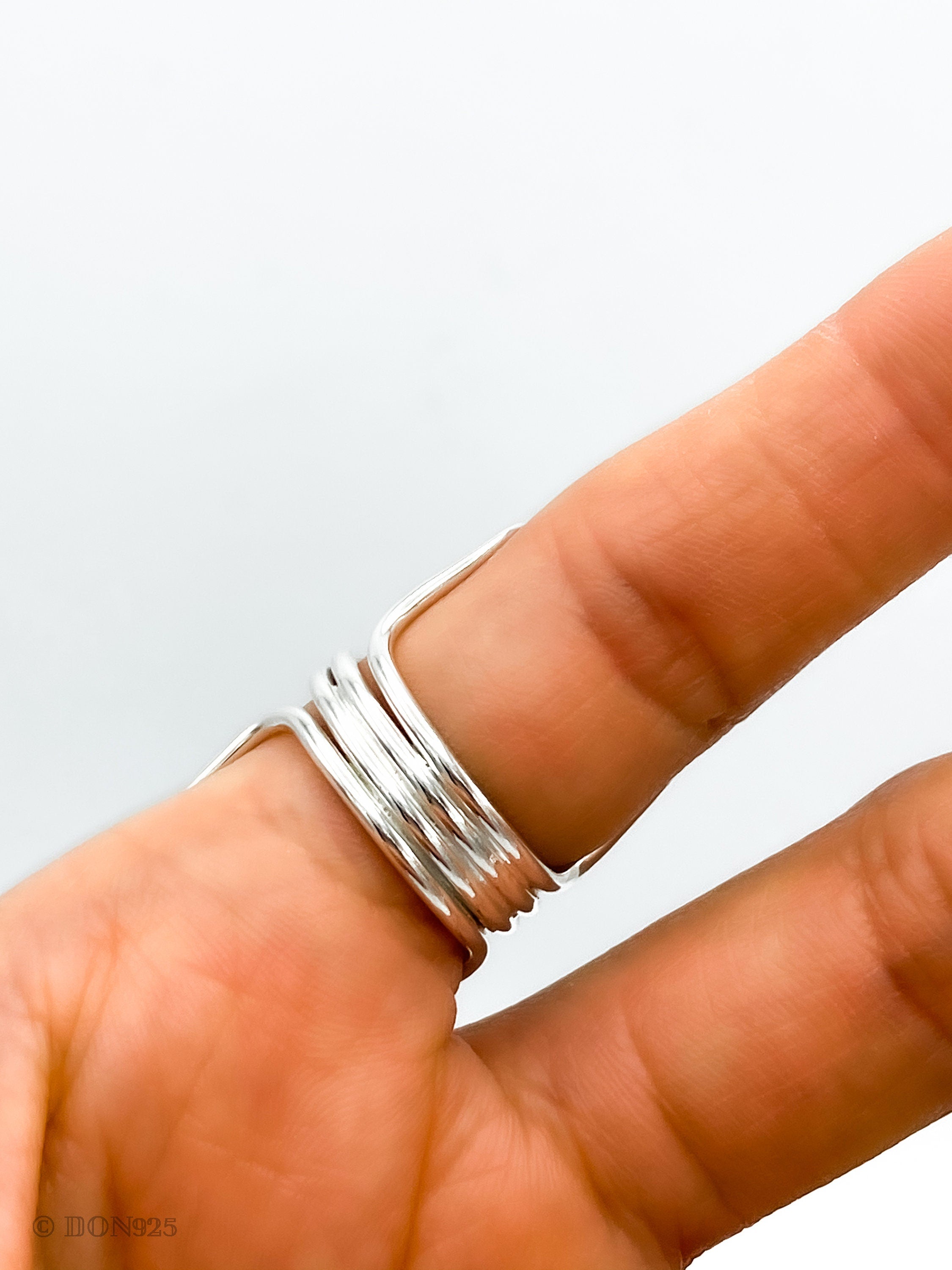 Sterling Silver Butterfly Ring: Wrap Abstract Heart Design, Boho Statement Jewelry