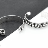 Sterling Silver Dome Cuff: Chunky Southwestern Studded Bracelet