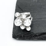 Sterling Silver Bubbles Ring: Chunky Geometric Spheres Statement Jewelry, ORIGINAL DESIGN