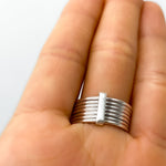 Sterling Silver Stacking Ring Set: Minimalist Thin Band Rings, 7 "Semanario"