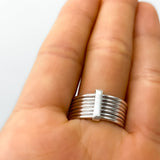 Sterling Silver Stacking Ring Set: Minimalist Thin Band Rings, 7 "Semanario"