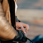 Ocean Waves Ring: Sterling Silver Oxidized Band