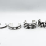 Sterling Silver Dome Cuff: Chunky Southwestern Studded Bracelet