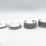 Sterling Silver Dome Cuff: Chunky Southwestern Studded Bracelet
