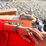 Sterling Silver Bubbles Ring: Chunky Geometric Spheres Statement Jewelry, ORIGINAL DESIGN