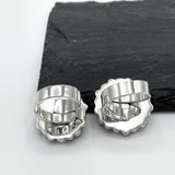 Sterling Silver Boho Flower Ring: Adjustable Chunky Geometric Statement Jewelry