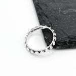 Sterling Silver Dot Ring: Dainty Minimalist Dome Stacking Band, Studded Jewelry