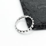 Sterling Silver Dot Ring: Dainty Minimalist Dome Stacking Band, Studded Jewelry