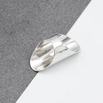 Sterling Silver Armor Shield Ring: Long Statement Ring