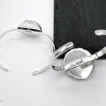 Sterling Silver Seashell Cuff Bracelet: Coastal Beach Jewelry