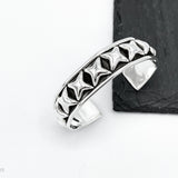 Mexican Starry Night: Sterling Silver Stars Cuff Bracelet, a Taxco, Mexico Design