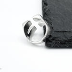Sterling Silver Checkered Square Ring: Modern Geometric Statement