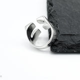 Sterling Silver Checkered Square Ring: Modern Geometric Statement