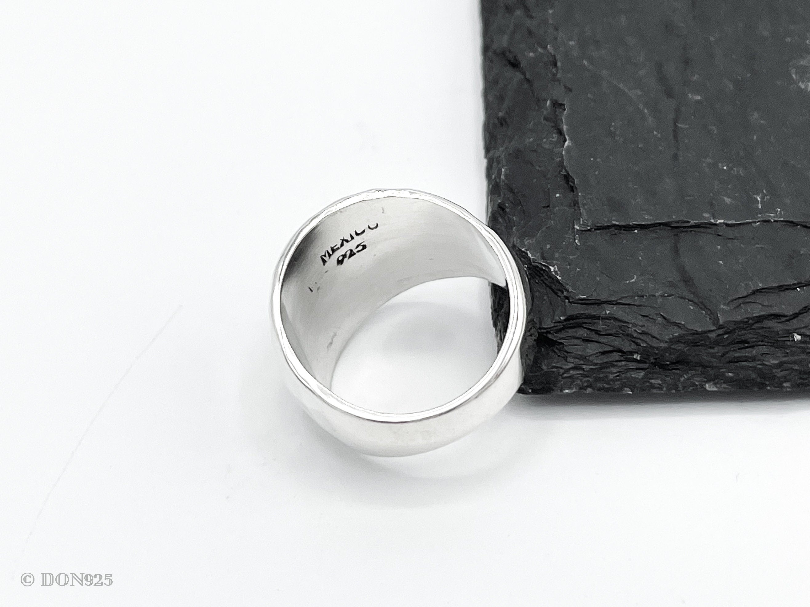 Solid Sterling Silver Disco Ball Dome Ring: Weighty Statement Jewelry