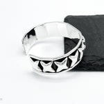 Mexican Starry Night: Sterling Silver Stars Cuff Bracelet, a Taxco, Mexico Design
