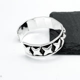 Mexican Starry Night: Sterling Silver Stars Cuff Bracelet, a Taxco, Mexico Design