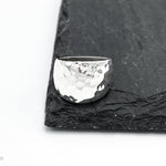 Solid Sterling Silver Disco Ball Dome Ring: Weighty Statement Jewelry