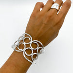 Solid Sterling Silver Disco Ball Dome Ring: Weighty Statement Jewelry